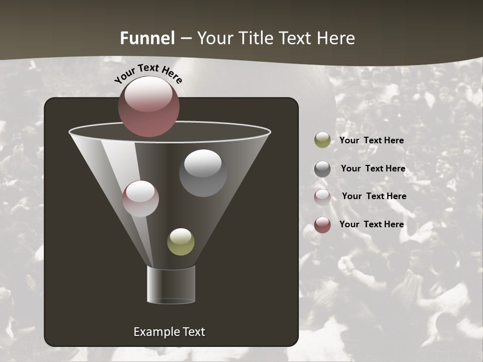 Vintage Photo Of A Crowd Tossing Large Ball Around PowerPoint Template