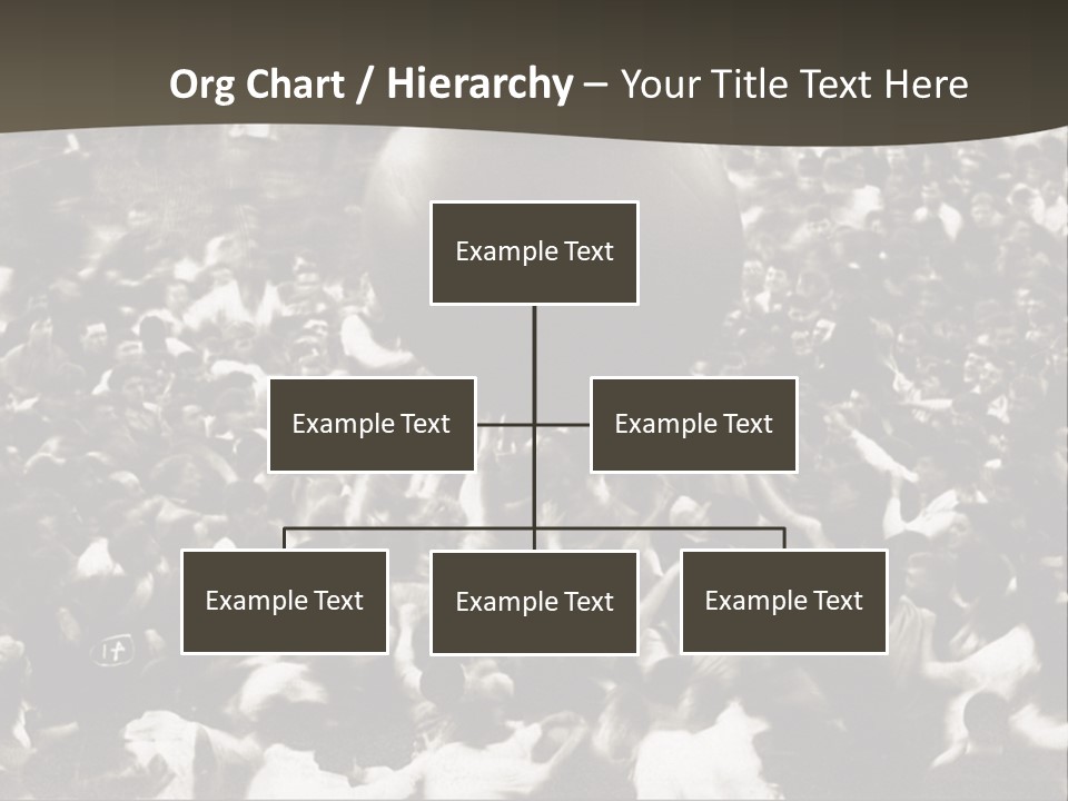 Vintage Photo Of A Crowd Tossing Large Ball Around PowerPoint Template