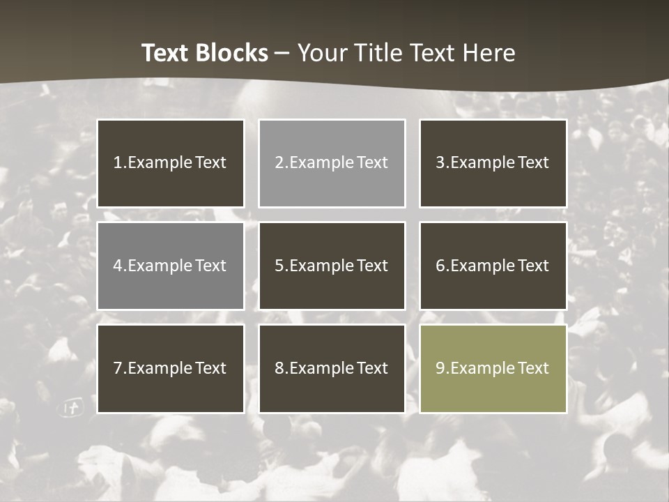 Vintage Photo Of A Crowd Tossing Large Ball Around PowerPoint Template