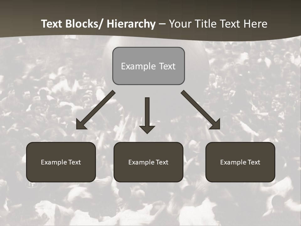 Vintage Photo Of A Crowd Tossing Large Ball Around PowerPoint Template