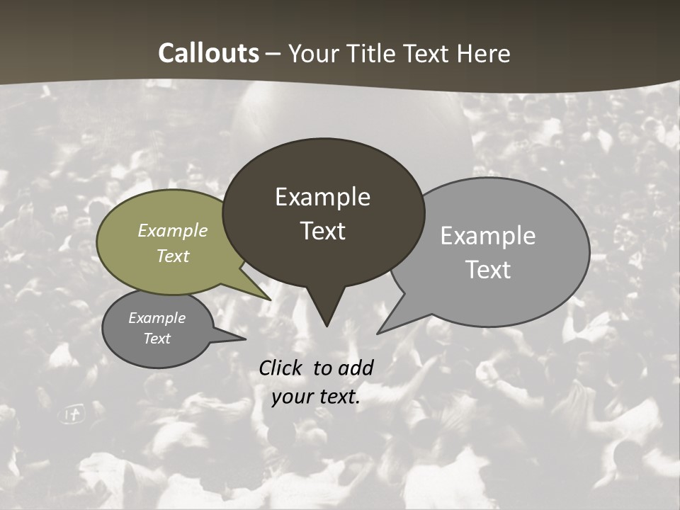 Vintage Photo Of A Crowd Tossing Large Ball Around PowerPoint Template