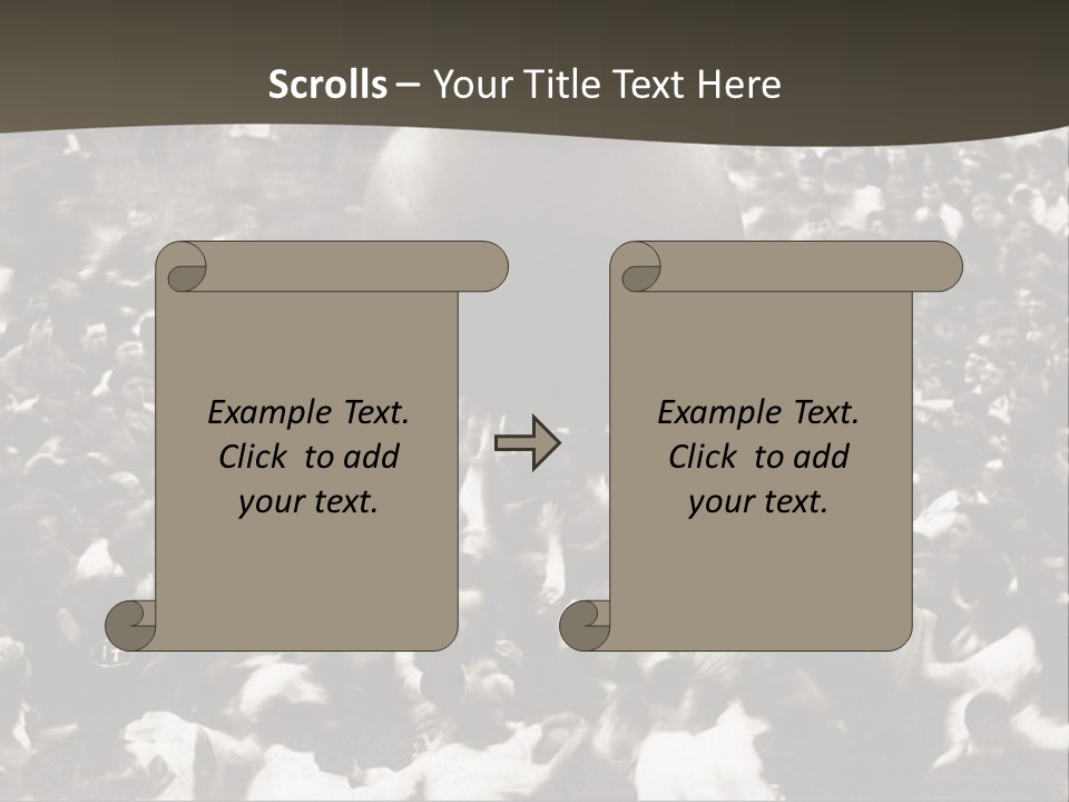 Vintage Photo Of A Crowd Tossing Large Ball Around PowerPoint Template