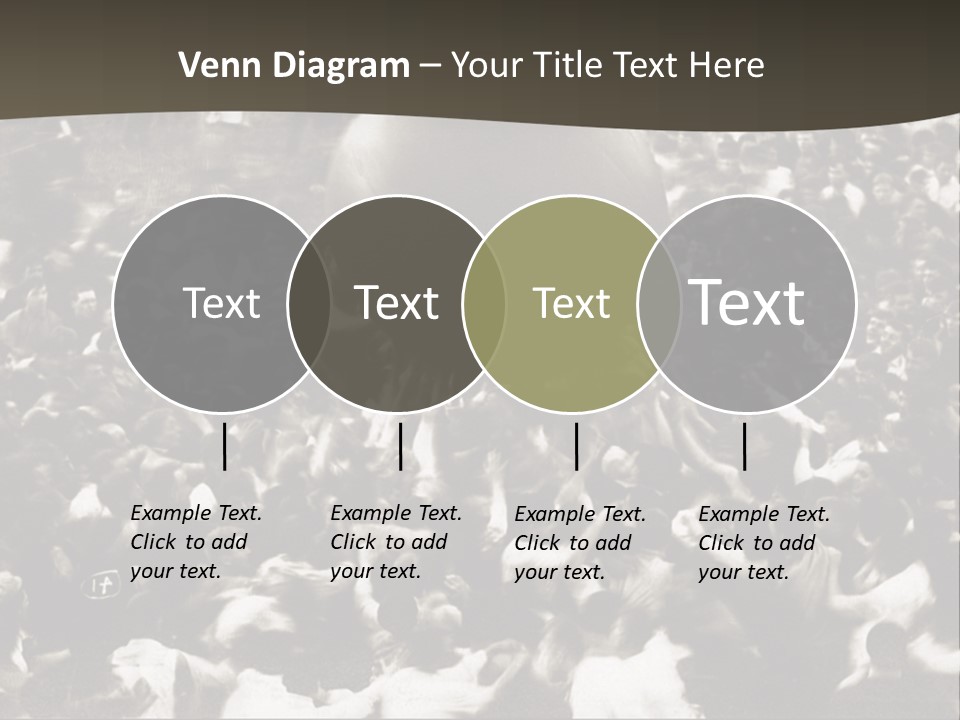 Vintage Photo Of A Crowd Tossing Large Ball Around PowerPoint Template