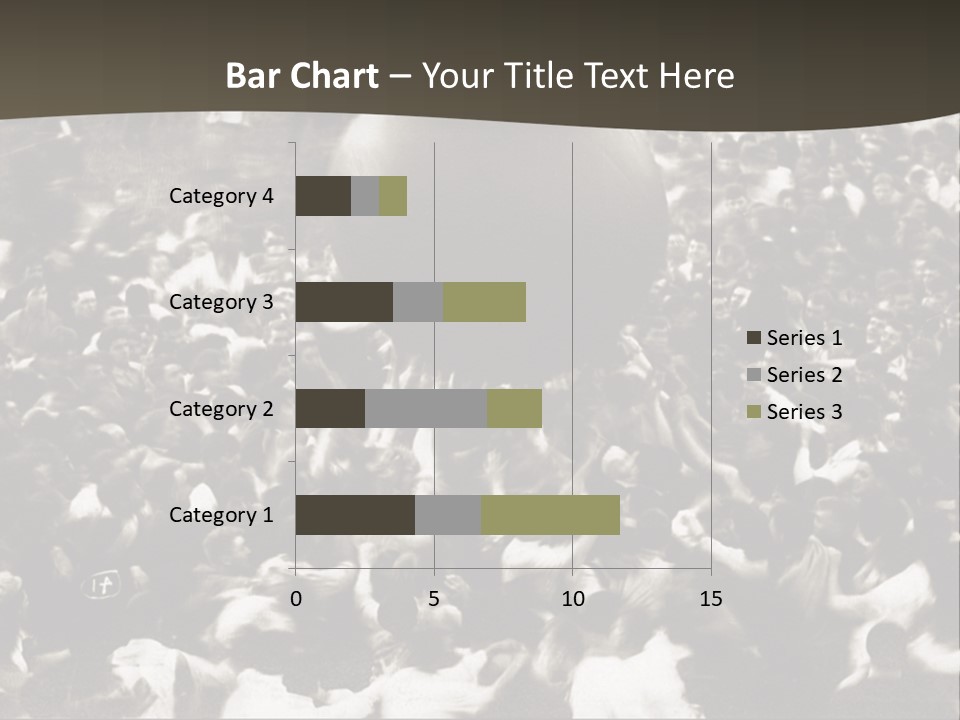 Vintage Photo Of A Crowd Tossing Large Ball Around PowerPoint Template