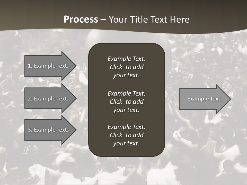 Vintage Photo Of A Crowd Tossing Large Ball Around PowerPoint Template