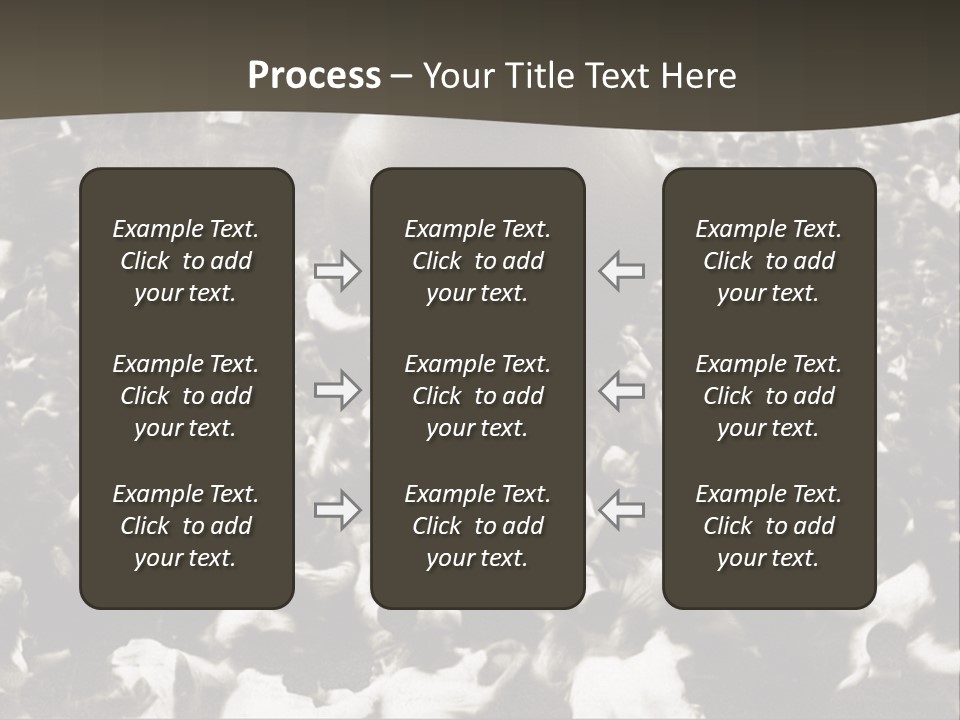 Vintage Photo Of A Crowd Tossing Large Ball Around PowerPoint Template