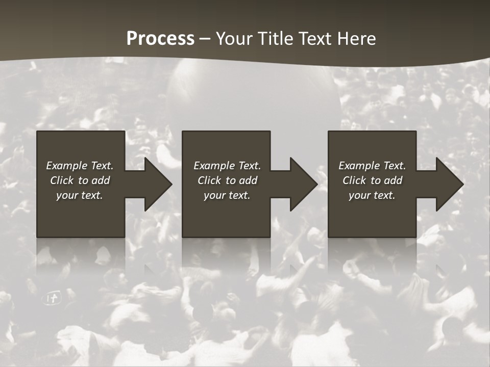 Vintage Photo Of A Crowd Tossing Large Ball Around PowerPoint Template