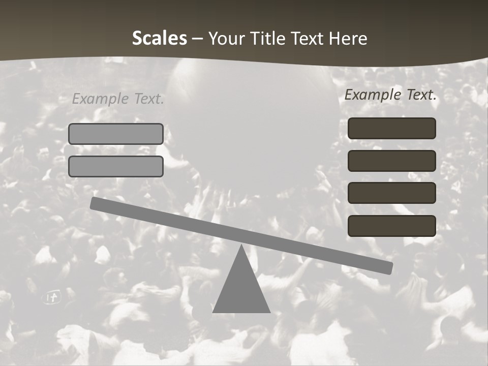 Vintage Photo Of A Crowd Tossing Large Ball Around PowerPoint Template