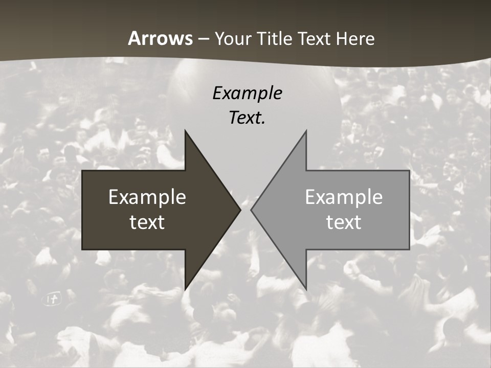Vintage Photo Of A Crowd Tossing Large Ball Around PowerPoint Template