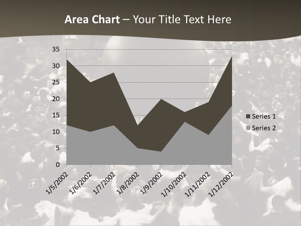 Vintage Photo Of A Crowd Tossing Large Ball Around PowerPoint Template