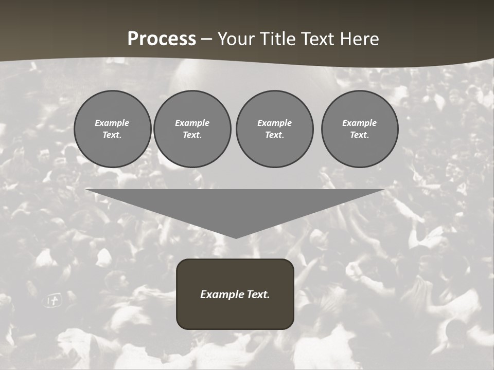 Vintage Photo Of A Crowd Tossing Large Ball Around PowerPoint Template