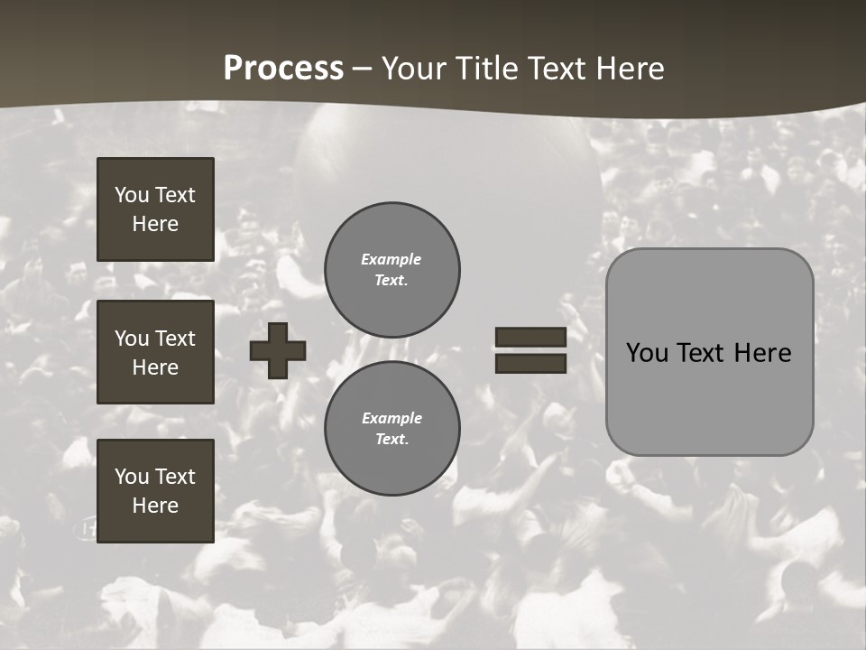 Vintage Photo Of A Crowd Tossing Large Ball Around PowerPoint Template