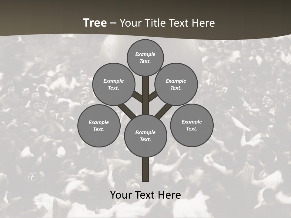 Vintage Photo Of A Crowd Tossing Large Ball Around PowerPoint Template