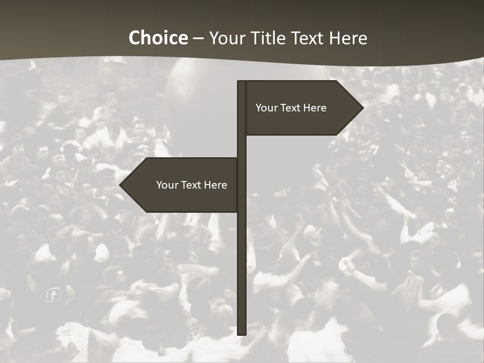 Vintage Photo Of A Crowd Tossing Large Ball Around PowerPoint Template