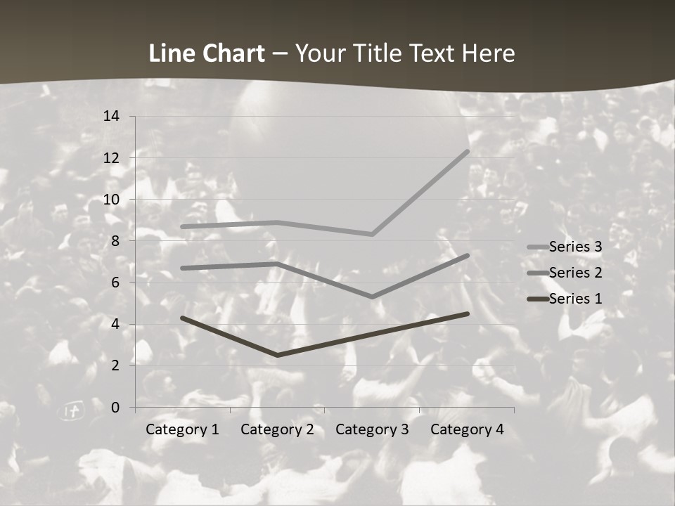 Vintage Photo Of A Crowd Tossing Large Ball Around PowerPoint Template
