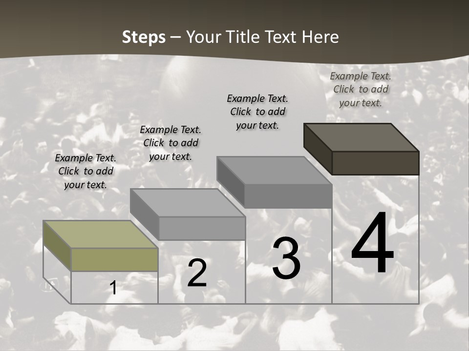 Vintage Photo Of A Crowd Tossing Large Ball Around PowerPoint Template