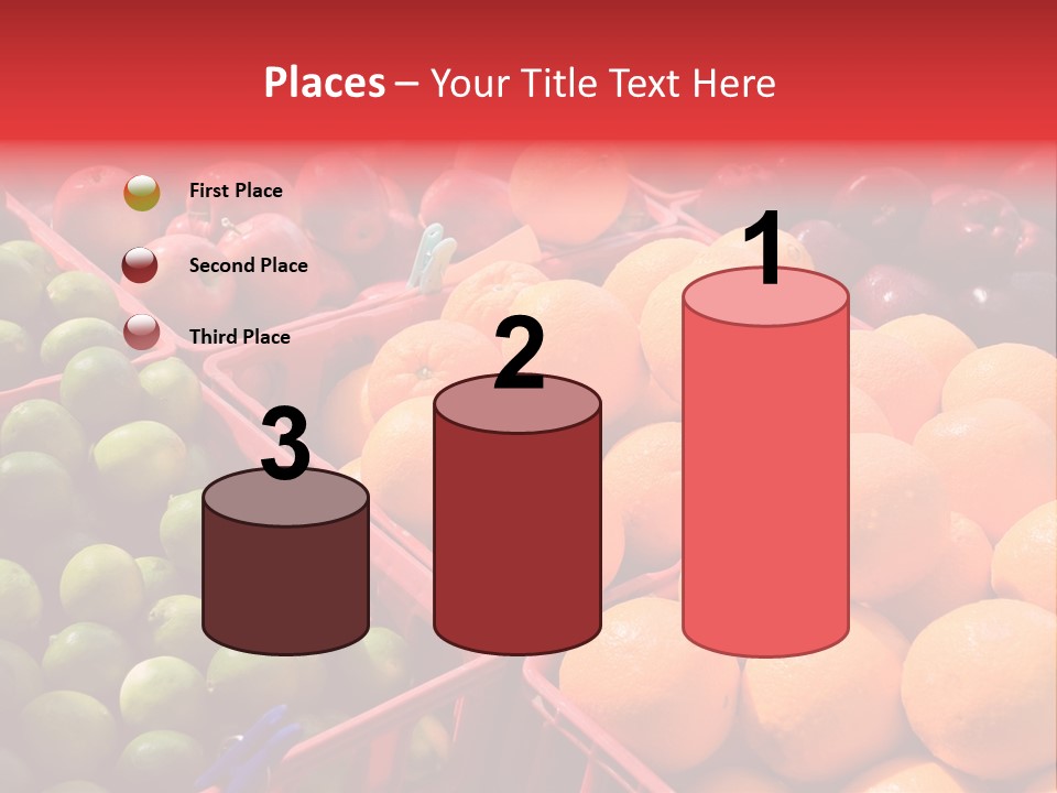 Fruits On A Produce Market PowerPoint Template