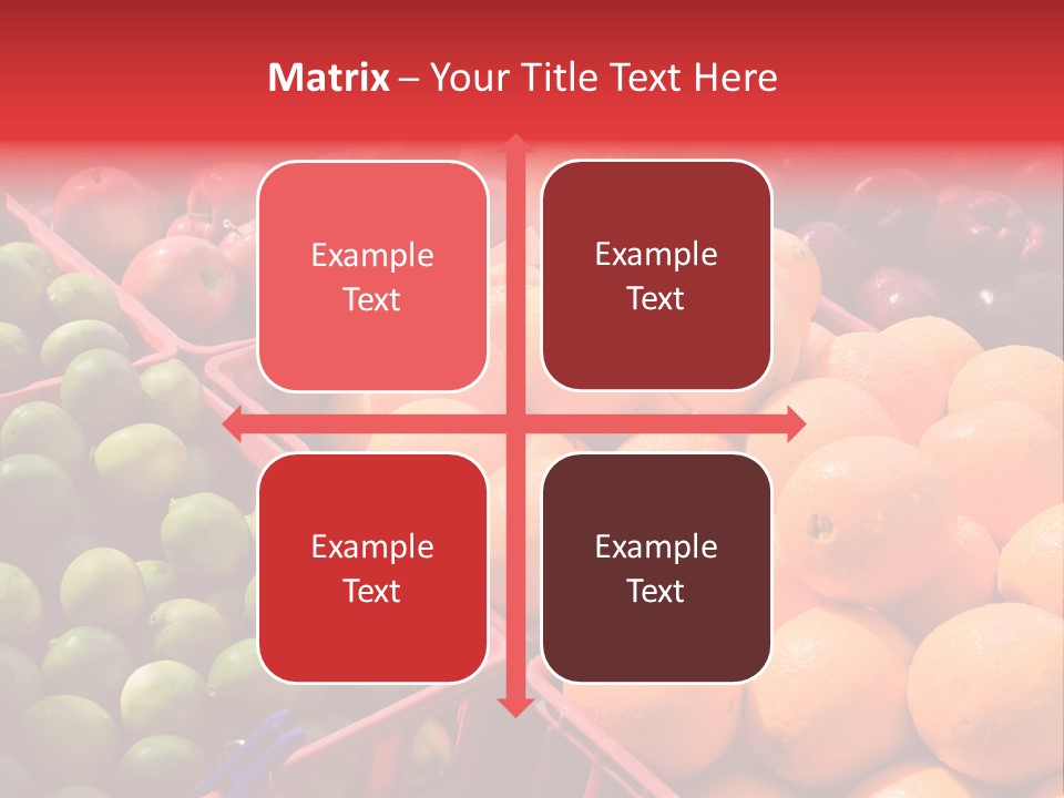 Fruits On A Produce Market PowerPoint Template