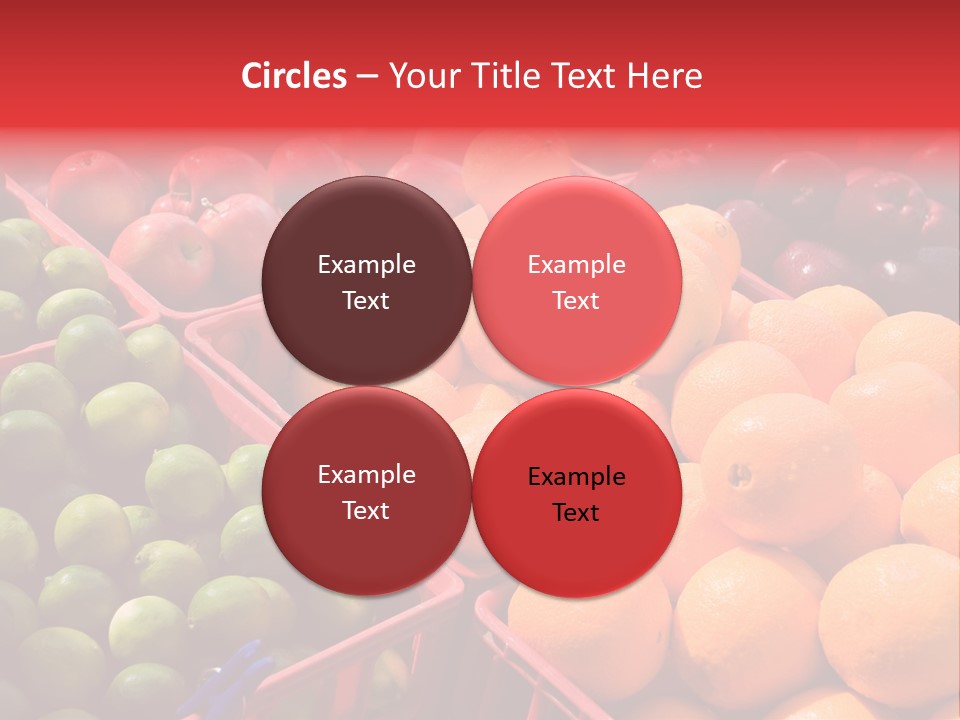 Fruits On A Produce Market PowerPoint Template