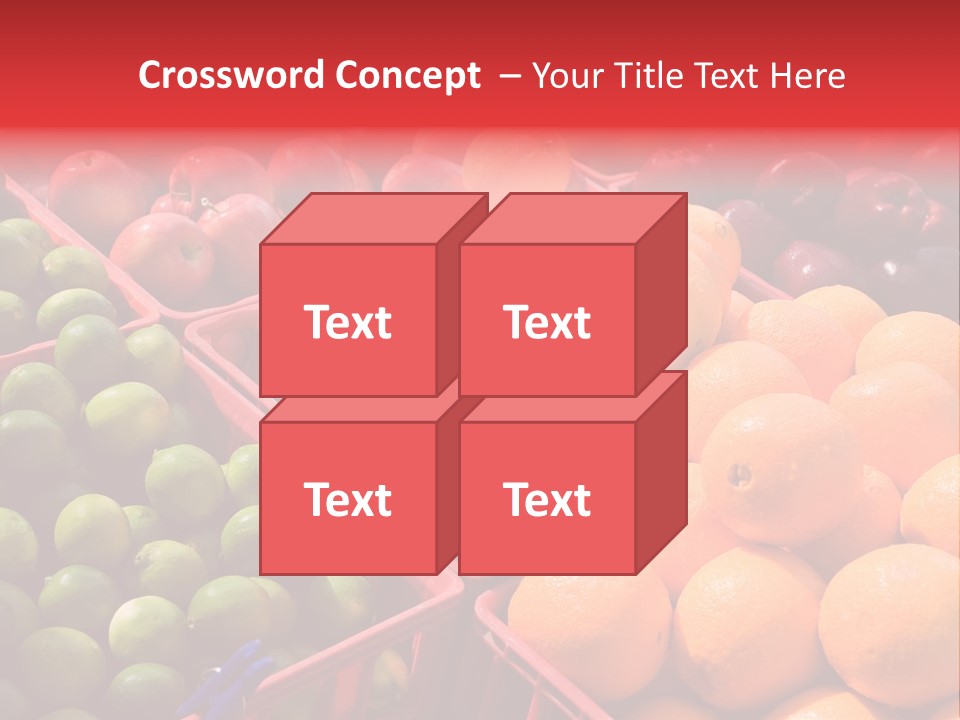 Fruits On A Produce Market PowerPoint Template