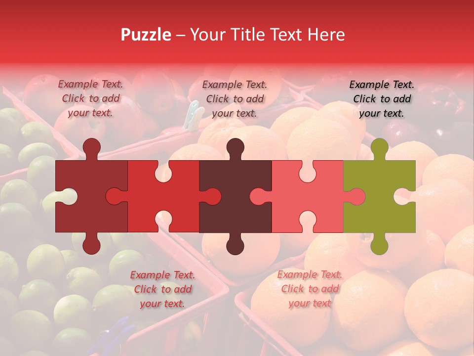 Fruits On A Produce Market PowerPoint Template