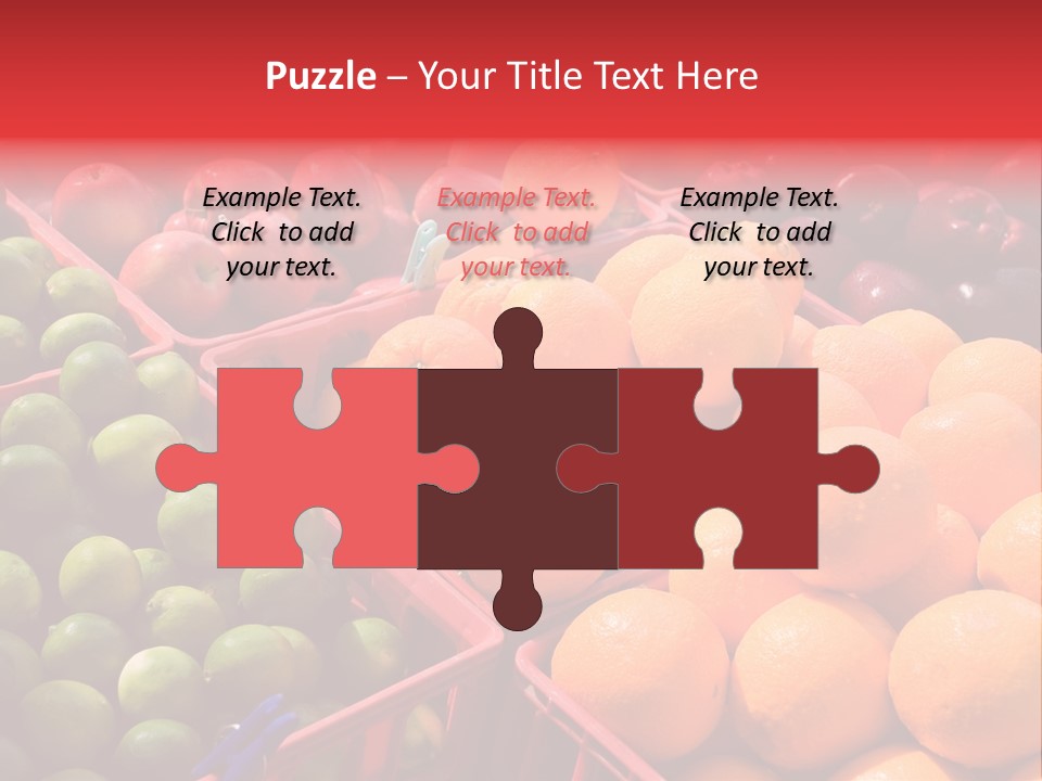 Fruits On A Produce Market PowerPoint Template