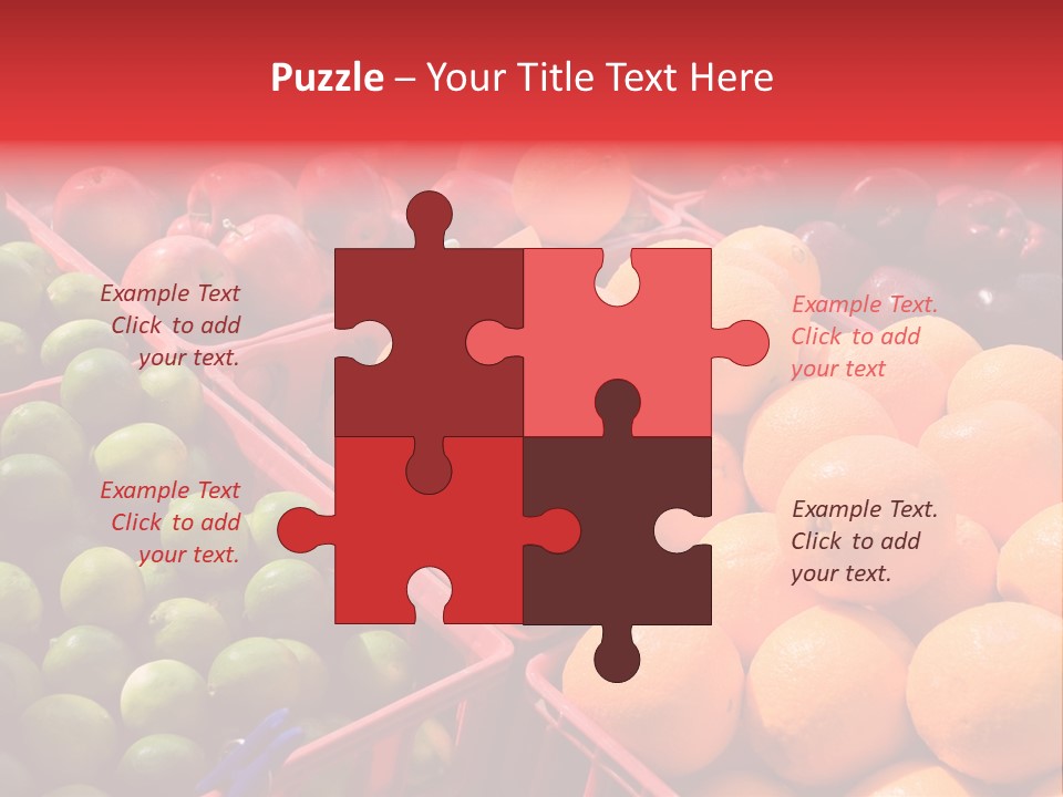Fruits On A Produce Market PowerPoint Template