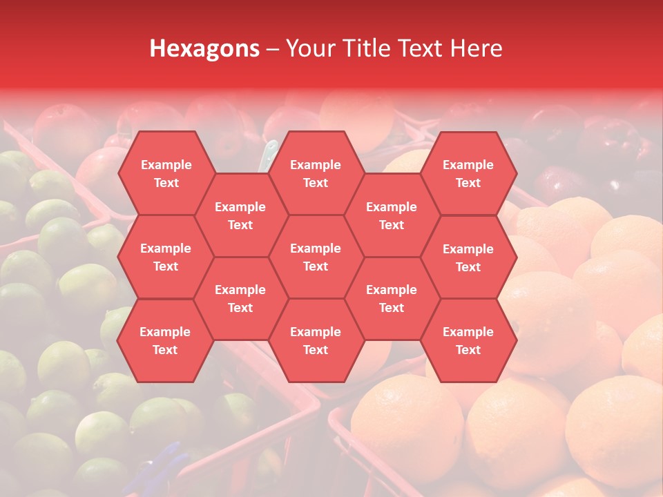 Fruits On A Produce Market PowerPoint Template