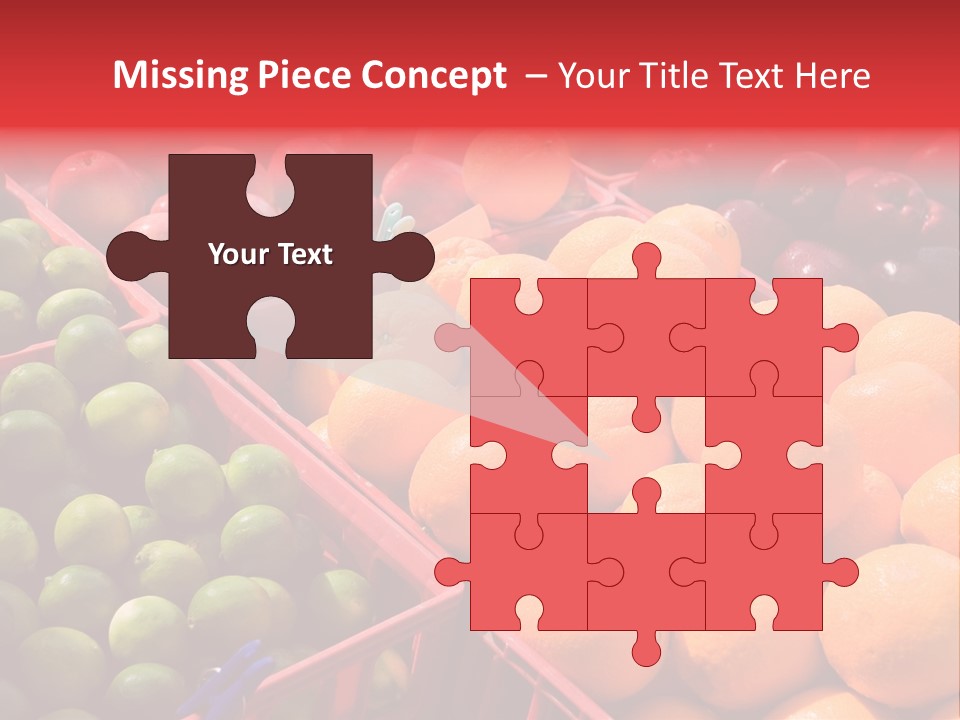 Fruits On A Produce Market PowerPoint Template