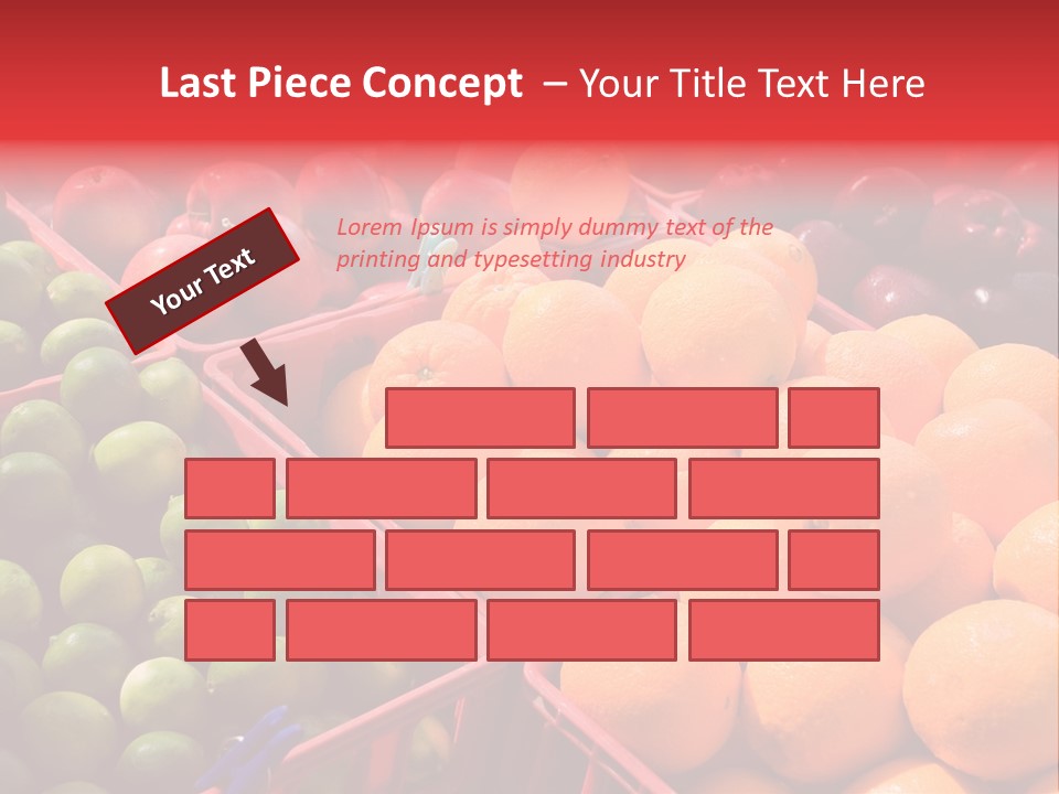 Fruits On A Produce Market PowerPoint Template