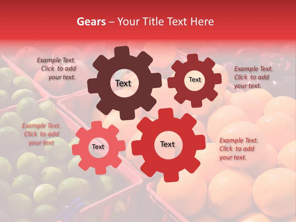 Fruits On A Produce Market PowerPoint Template