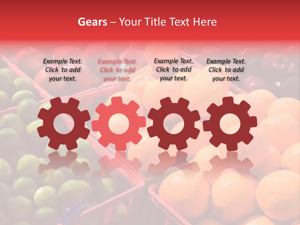 Fruits On A Produce Market PowerPoint Template