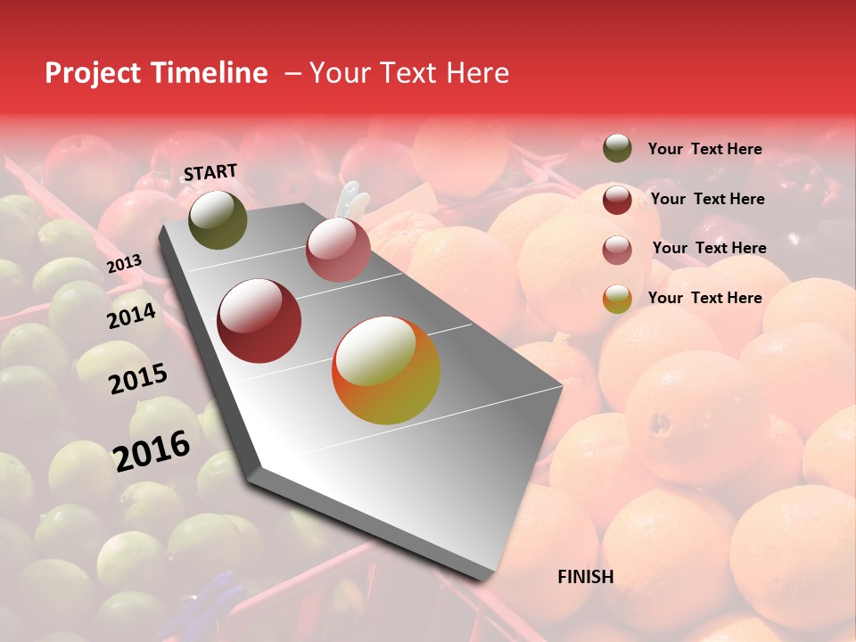 Fruits On A Produce Market PowerPoint Template