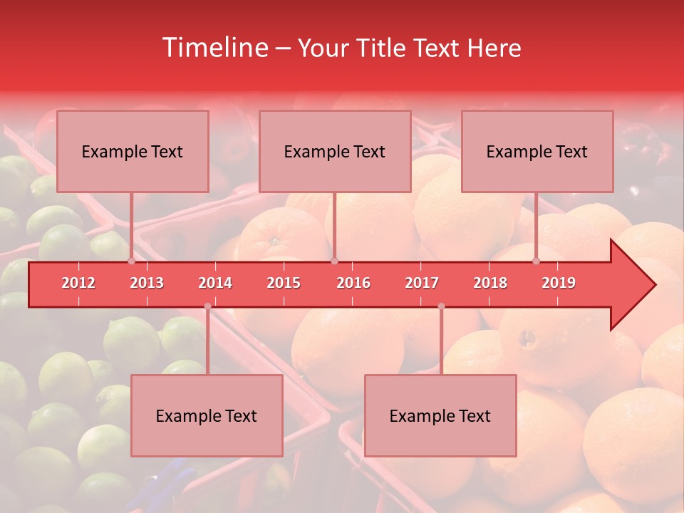 Fruits On A Produce Market PowerPoint Template