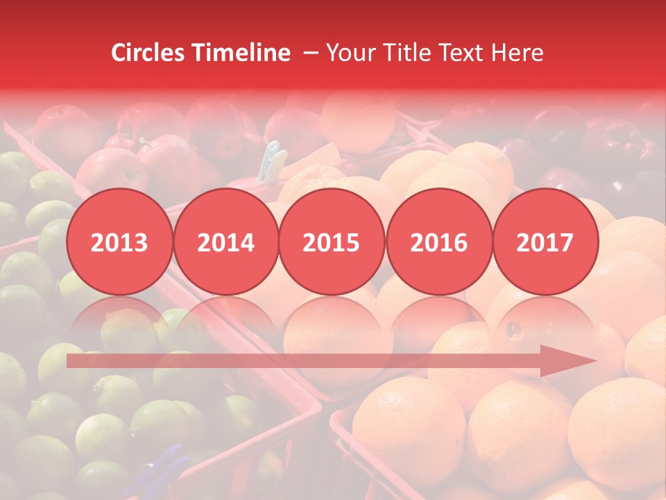 Fruits On A Produce Market PowerPoint Template