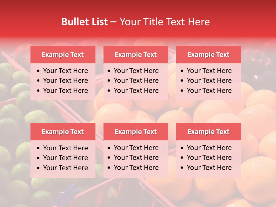Fruits On A Produce Market PowerPoint Template