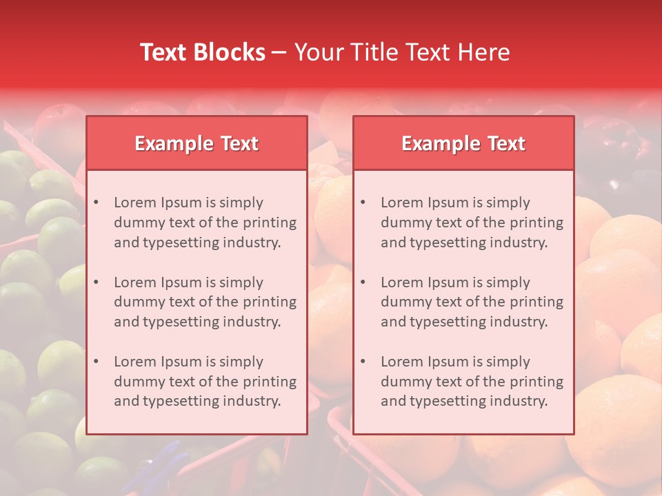 Fruits On A Produce Market PowerPoint Template
