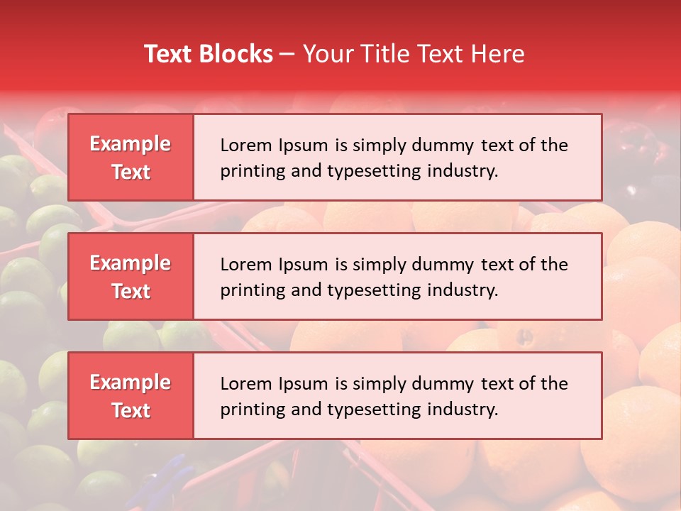 Fruits On A Produce Market PowerPoint Template