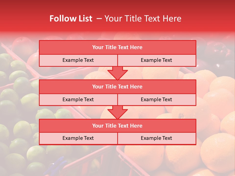 Fruits On A Produce Market PowerPoint Template
