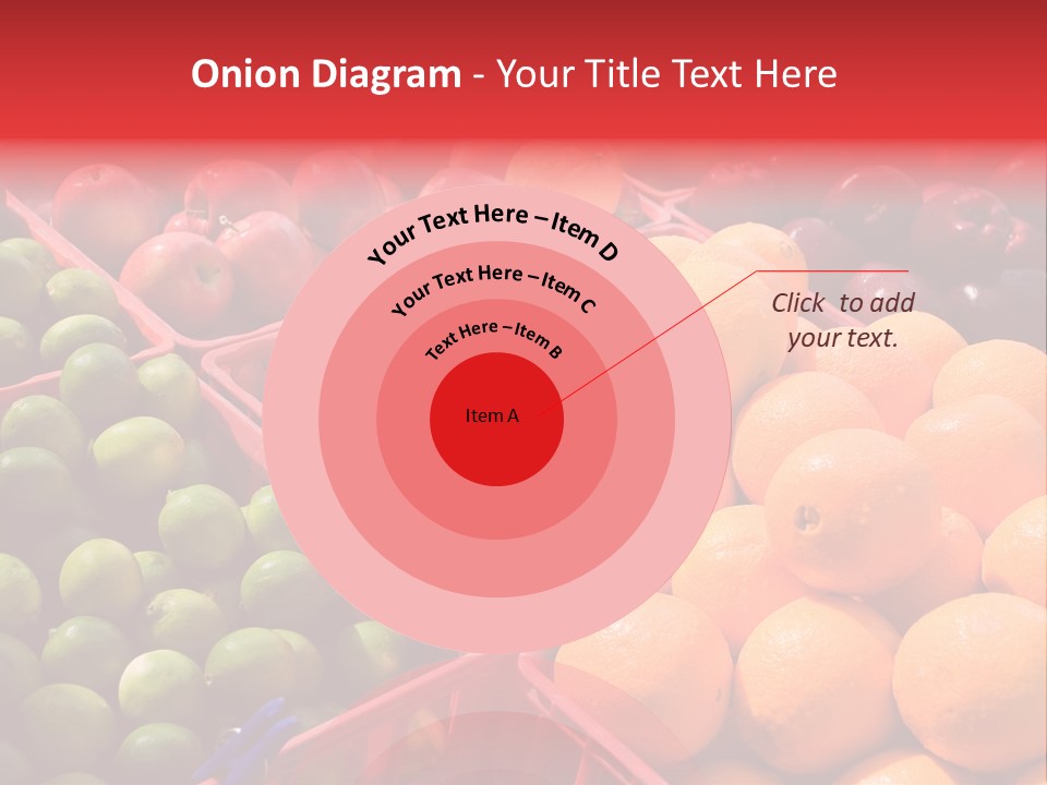 Fruits On A Produce Market PowerPoint Template