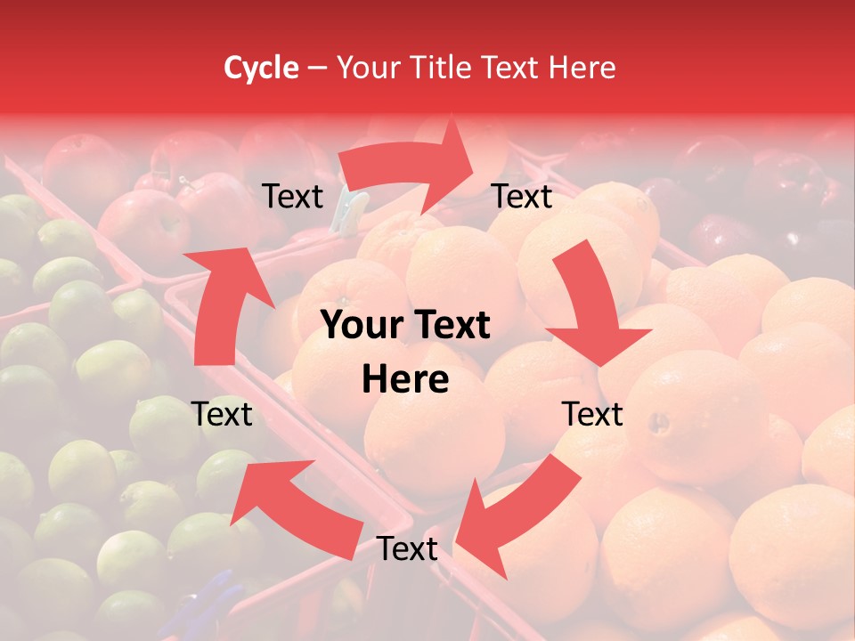 Fruits On A Produce Market PowerPoint Template