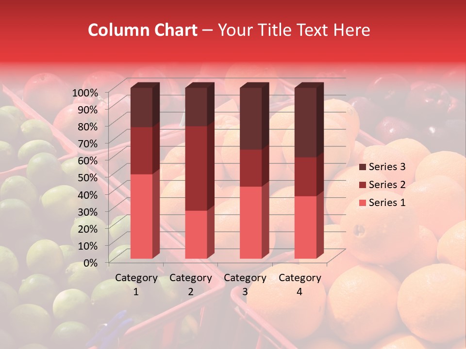 Fruits On A Produce Market PowerPoint Template