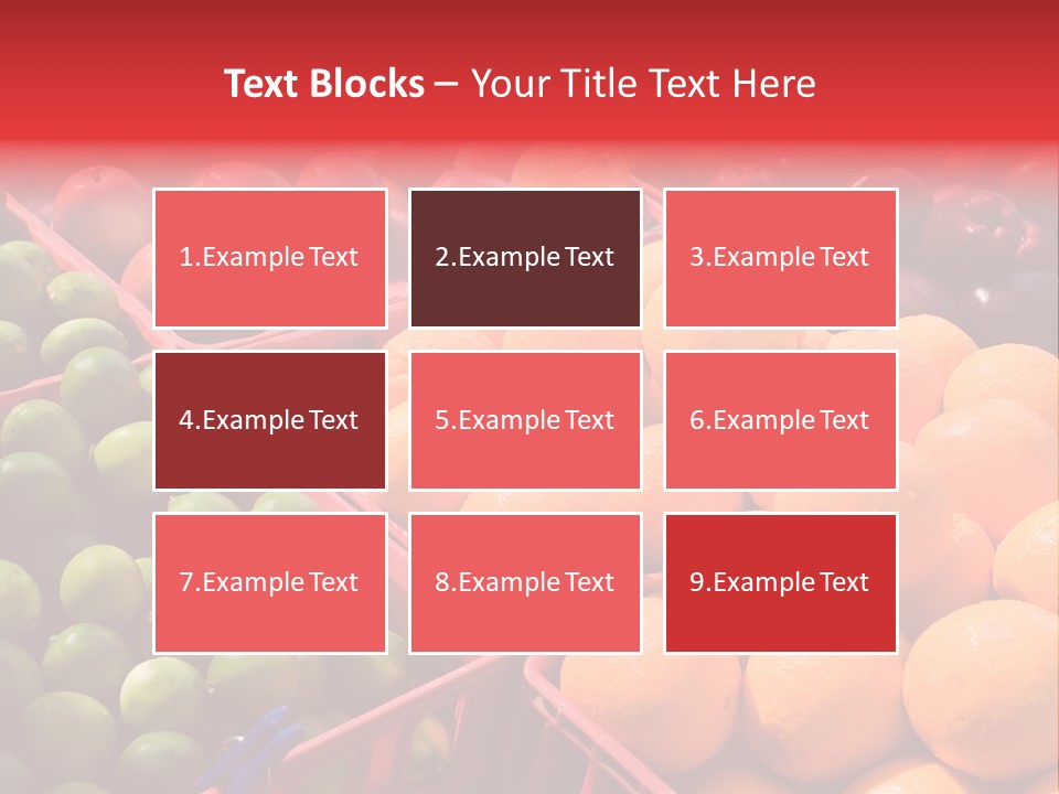 Fruits On A Produce Market PowerPoint Template