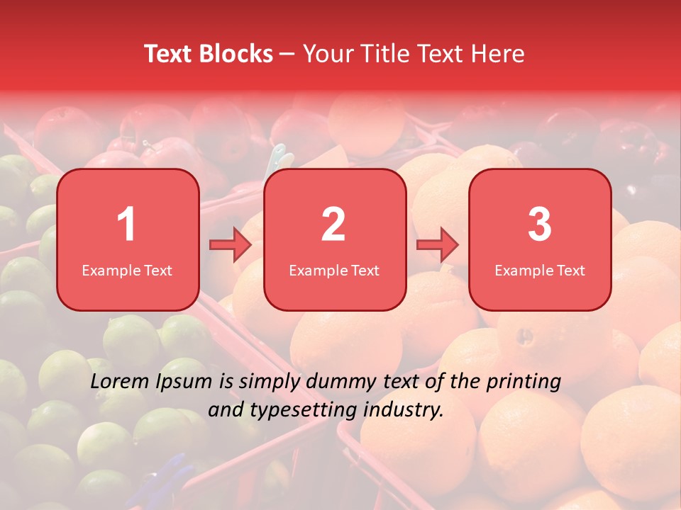 Fruits On A Produce Market PowerPoint Template