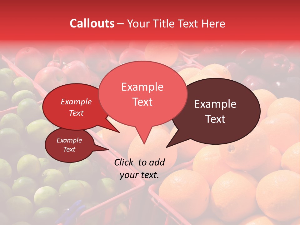 Fruits On A Produce Market PowerPoint Template