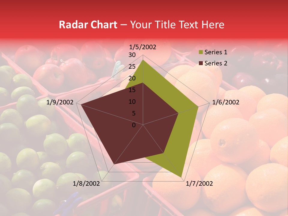 Fruits On A Produce Market PowerPoint Template