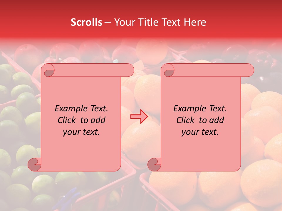Fruits On A Produce Market PowerPoint Template