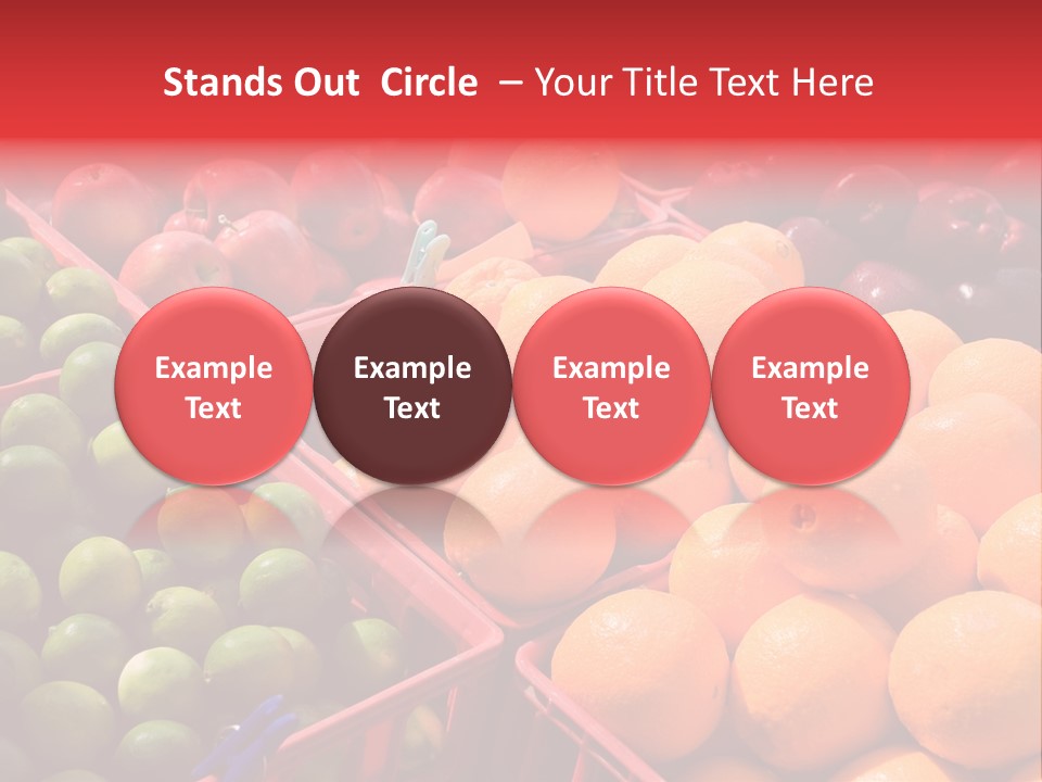 Fruits On A Produce Market PowerPoint Template