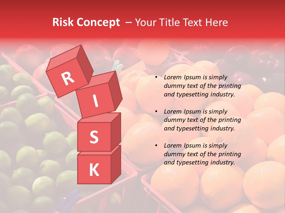 Fruits On A Produce Market PowerPoint Template