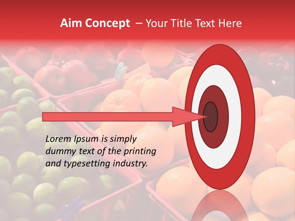 Fruits On A Produce Market PowerPoint Template